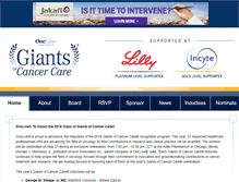 Tablet Screenshot of giantsofcancercare.com